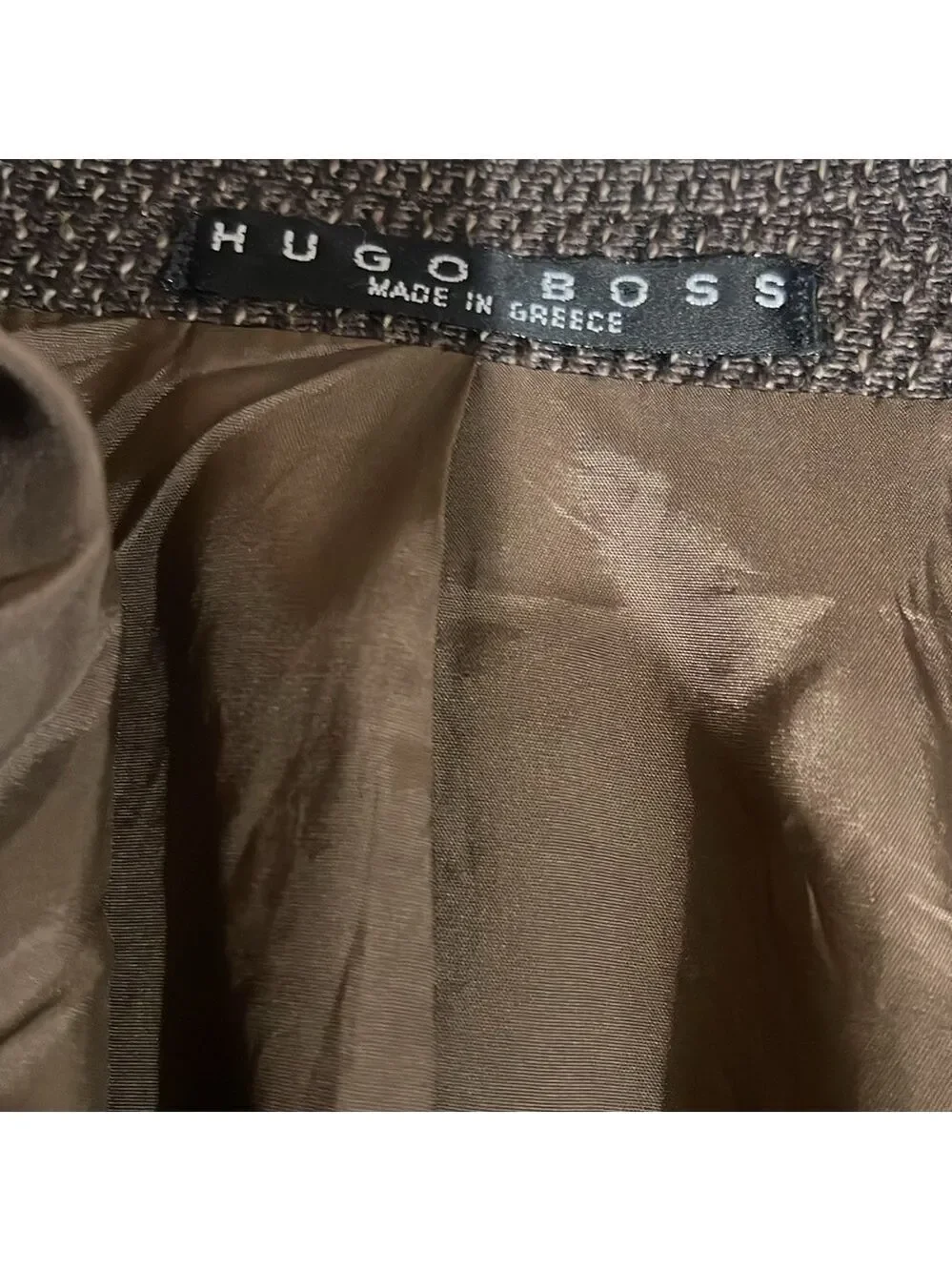 Hugo Boss Einstein Wool Cashmere Brown Tweed Blazer SZ  44L